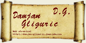 Damjan Gligurić vizit kartica